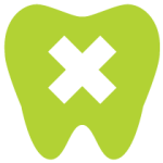Tooth Icon with X