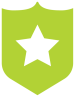 Shield with star icon